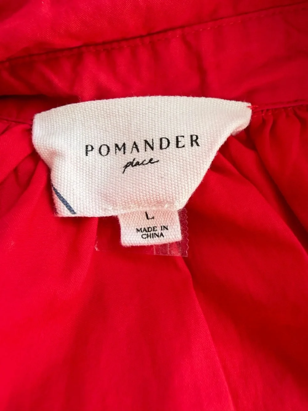 Tuckernuck Pomander Place Red Cotton Shirt Dress Gold Button Preppy 36439 - Picture 6 of 9